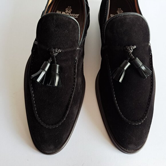 NEW Di Bianco Men\'s Black Suede Tassel Loafers Slip On Shoes Size 10.5 main image 13